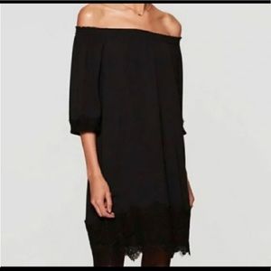 Loft black off the shoulder dress